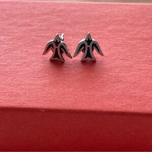 Retired James Avery Descending Dove Stud Earrings